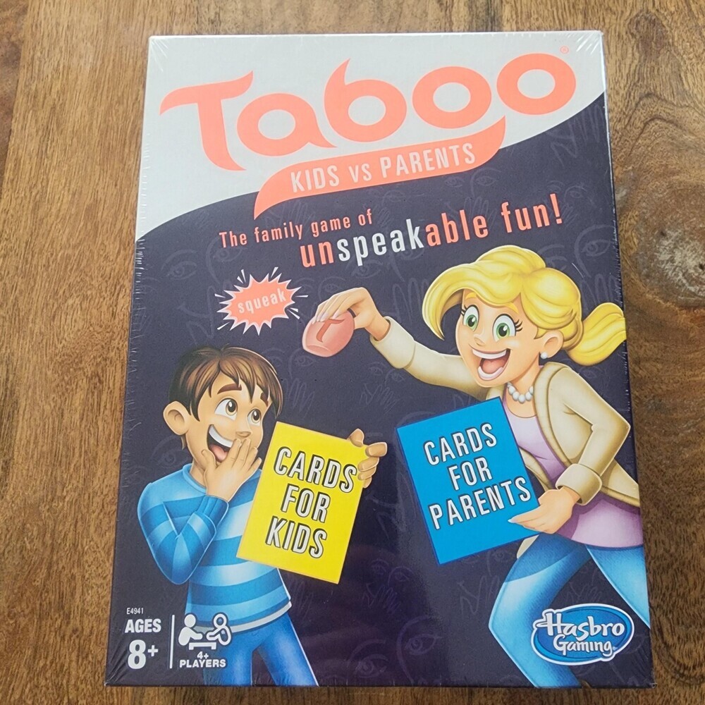 Hasbro Gaming Taboo Kids Vs Parents Family Game 4+ Players 8+ New USA Sealed